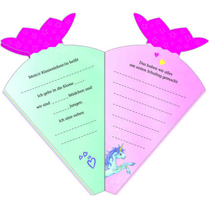 Coppenrath Mal- und Eintragbuch Hurra, endlich Schulkind! Einhorn-Paradies Produktbild pa_produktabbildung_3 XL