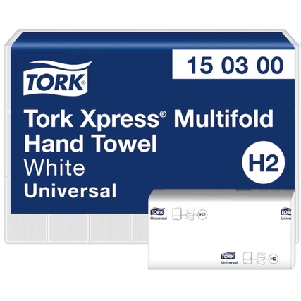 Tork Papierhandtücher Xpress® 19,6 x 34 cm (B x L) Papier, 100 % recycelt weiß 21 x 160 Bl./Pack.