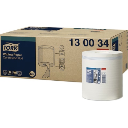 Tork Putzrollen 19,5 cm x 165 m (B x L) 1-lagig Zellstoff-Papier weiß 6 Rl./Pack.
