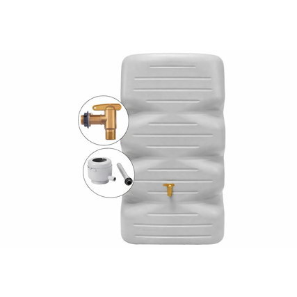 Garantia Regentonne CUBUS 59 x 112 x 59 cm (B x H x T) 340l Polyethylen, 100 % recycelt betongrau