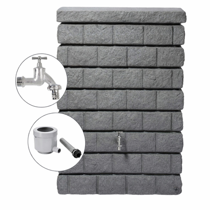 Garantia Regentonne ROCKY Junior 80 x 118 x 40 cm (B x H x T) 300l Polyethylen darkgranite