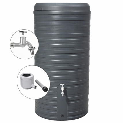 Garantia Regentonne NORDIC 2in1 59 x 118 x 59 cm (B x H x T) 300l Polyethylen, 100 % recycelt graphit