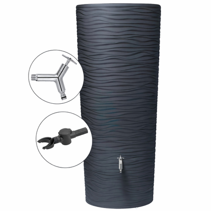Garantia Regentonne NATURA 2in1 62 x 150 x 62 cm (B x H x T) 350l Polyethylen graphit