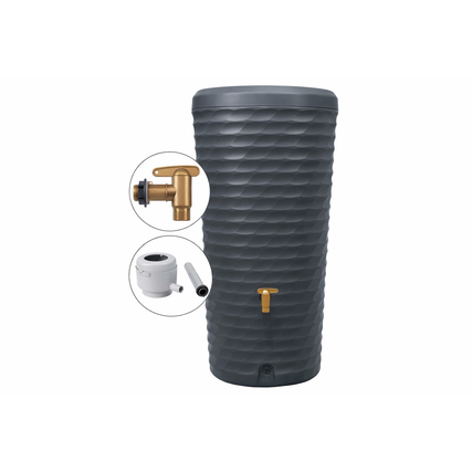 4rain Regentonne JOLIE 2in1 59 x 114 x 59 cm (B x H x T) 230l Polyethylen graphit