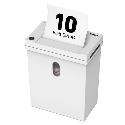 IDEAL Aktenvernichter Shredcat 8100 CC P-4 Papier, Heftklammern, Büroklammern, Kreditkarten Partikelschnitt lichtgrau