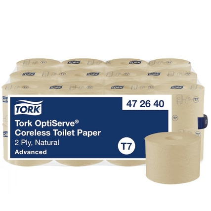 Tork Toilettenpapier OptiServe® Coreless 2-lagig natur 820 Bl./Rl. 24 Rl./Pack.