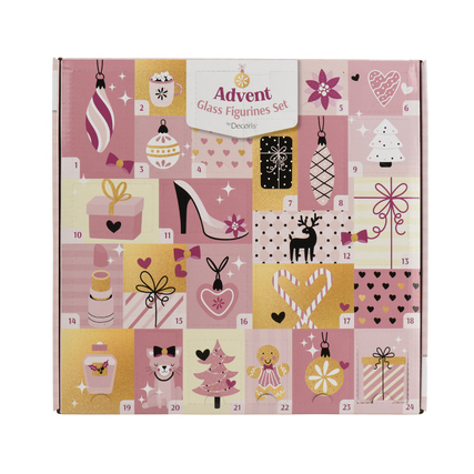 DECORIS Adventskalender 2,5 x 5 x 3,5 cm (B x H x L) 24 Teile