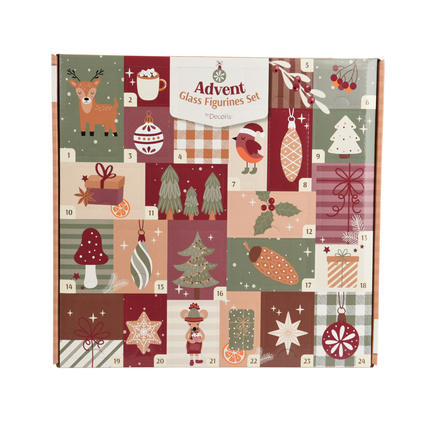 DECORIS Adventskalender 2,5 x 5 x 3,5 cm (B x H x L) 24 Teile