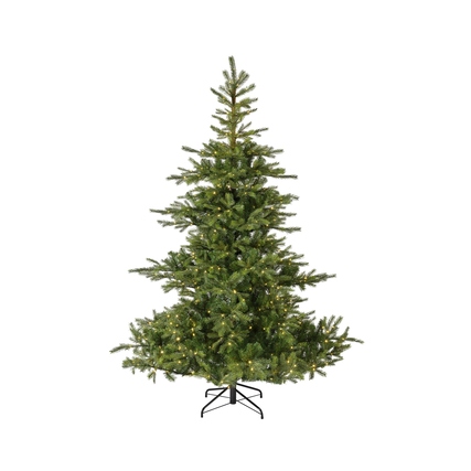 EVERLANDS Weihnachtsbaum Grandis Fir 150 x 210 cm (Ø x H) 80 Zweige 2.326 Spitzen mit Beleuchtung 12,1kg Polyethylen/PVC