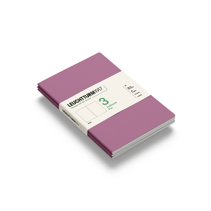 LEUCHTTURM 1917 Notizbuch Jottbook pur 3 St./Pack. *DIN A5* *blanko* dusty rose Produktbild pa_produktabbildung_1 XL
