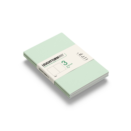 LEUCHTTURM 1917 Notizbuch Jottbook pur 3 St./Pack. *DIN A5* *blanko* mint green Produktbild pa_produktabbildung_1 XL