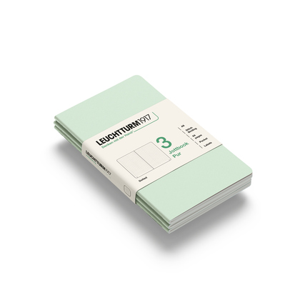 LEUCHTTURM 1917 Notizbuch Jottbook pur 3 St./Pack. DIN A6 punktkariert (dotted) mint green Produktbild pa_produktabbildung_1 XL