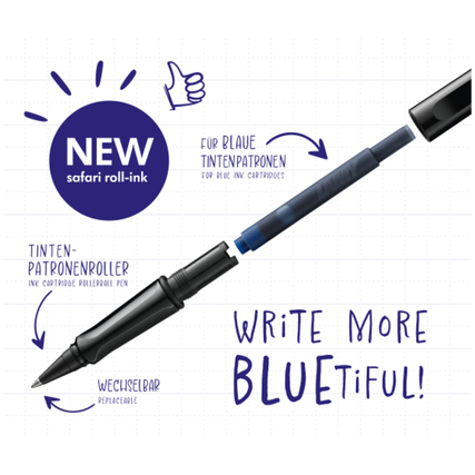 Lamy Tintenpatronenroller safari roll-ink white Produktbild pa_anwendungsbeispiel_1 XL