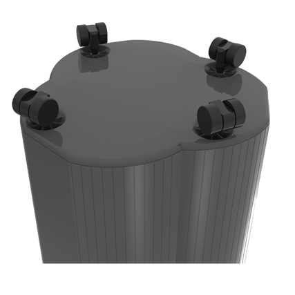 Rolle Abfalleimer Exacompta Abfallbehälter Tri Bin ECOBlack 44214D Polypropylen schwarz 4 St./Pack.