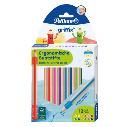 Pelikan Buntstift griffix® farbig sortiert 12 St./Pack.