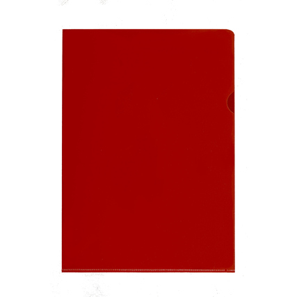 prooffice Sichthülle DIN A4 150µm oben, rechts offen Polypropylen rot glatt 10 St./Pack.