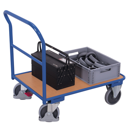 VARIOfit Transportwagen 70 x 103 x 110 cm (B x H x L) enzianblau/buche Produktbild pa_ohnedeko_1 XL