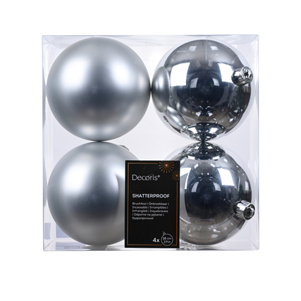 Christbaumschmuck Material: Polystyren Farbe: silber 4 St./Pack.