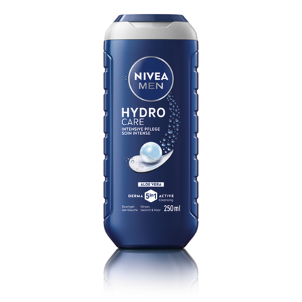 NIVEA MEN Duschgel HydroCare Aloe Vera/Zitrus Flasche Kunststoff, 97 % recycelt 0,25l
