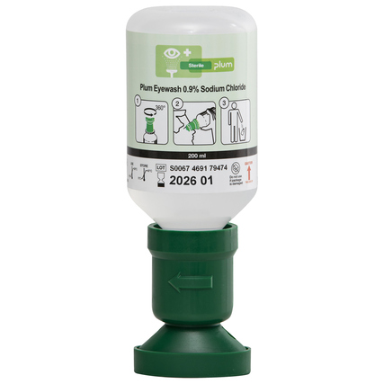 PLUM Augendusche Wound and Eyewash 0.9 % Sodium Chloride nicht mehrfach verwendbar Flasche Kunststoff 200ml