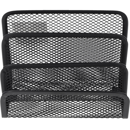 Westcott Briefständer Mesh 14 x 10 x 7 cm (B x H x T) Metall schwarz 3 Fächer