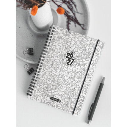 BRUNNEN Schülerkalender Juli 2026 - Dezember 2027 ZENart Produktbild pa_ohnedeko_1 XL