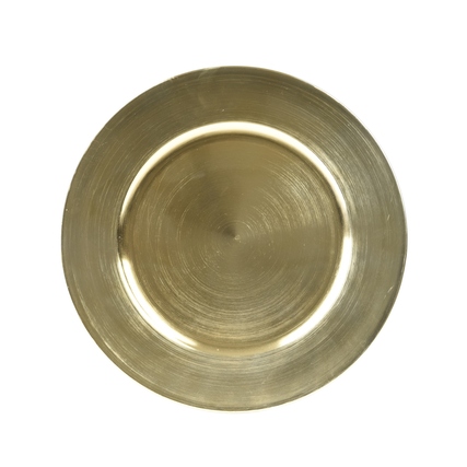 KSD Dekoteller 33cm Kunststoff gold