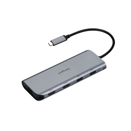 Targus Dockingstation Dual Video Mobile Dock 5,7 x 2 x 16,7 cm (B x H x T) USB 1 x USB-C 3.2 Gen 2, 1 x USB-C 3.2 Gen 2, 2 x USB-A 3.2 Gen 2, 2 x HDMI, 1 x RJ45