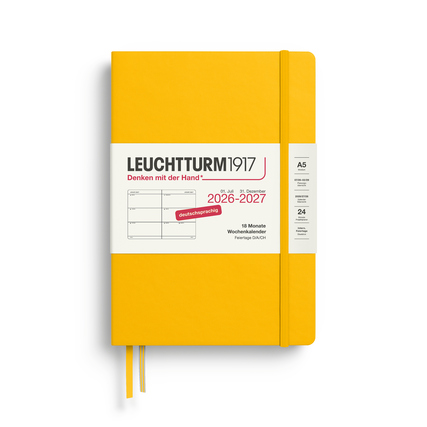 LEUCHTTURM 1917 Buchkalender Medium Juli 2026 - Dezember 2027 Hardcover sunflower Produktbild pa_produktabbildung_1 XL