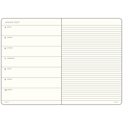LEUCHTTURM 1917 Buchkalender Medium Juli 2026 - Dezember 2027 Softcover forest green Produktbild pa_produktabbildung_2 XL