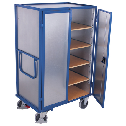 VARIOfit Transportwagen 111,5 x 181 x 73 cm (B x H x T) enzianblau/buche Produktbild pa_produktabbildung_2 XL