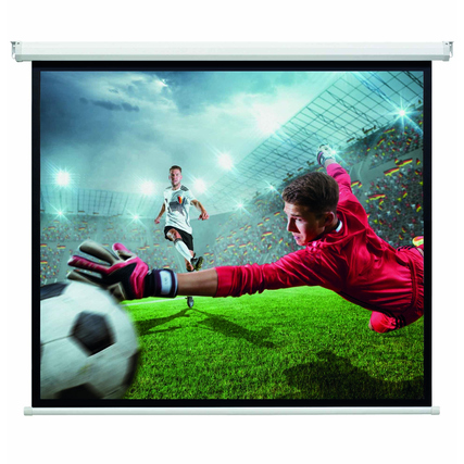magnetoplan® Rolloleinwand elektrisch 200 x 150 cm (B x H) Produktbild pa_anwendungsbeispiel_1 XL