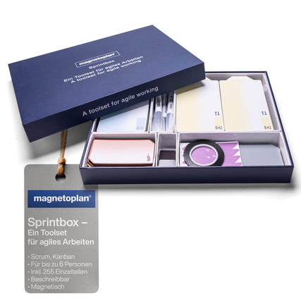 magnetoplan® Moderationsset Sprintbox 255 Teile Karton blau