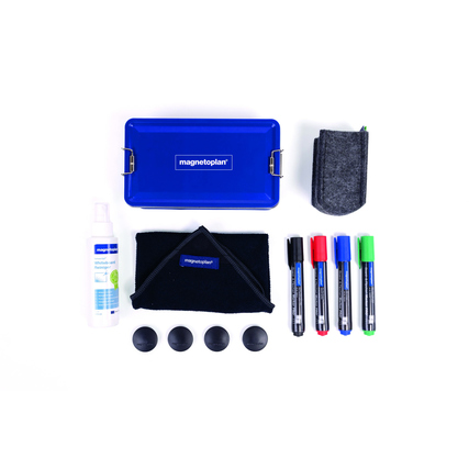 magnetoplan® Starterset Whiteboard Premium Kit Metalldose Produktbild pa_produktabbildung_2 XL
