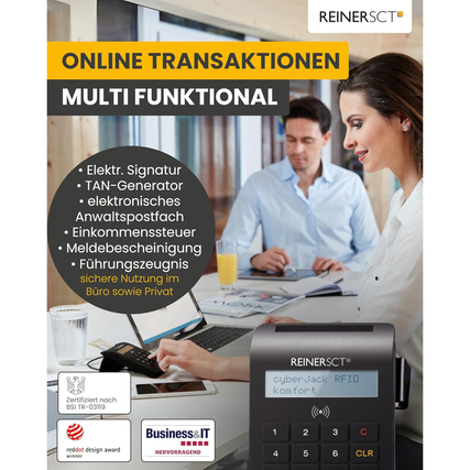 Personalausweisleser cyberJack® RFID komfort Produktbild pa_ohnedeko_1 XL