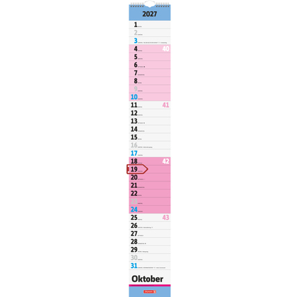 BRUNNEN Streifenkalender 2027 Produktbild pa_produktabbildung_3 XL