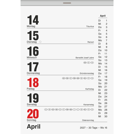 BRUNNEN Abreißkalender 2027 Produktbild pa_produktabbildung_2 XL