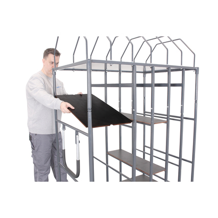 VARIOfit Zubehör Transportwagen Etagenboden 74 x 0,9 x 40,5 cm (B x H x T) 80kg Sperrholz, pulverbeschichtet