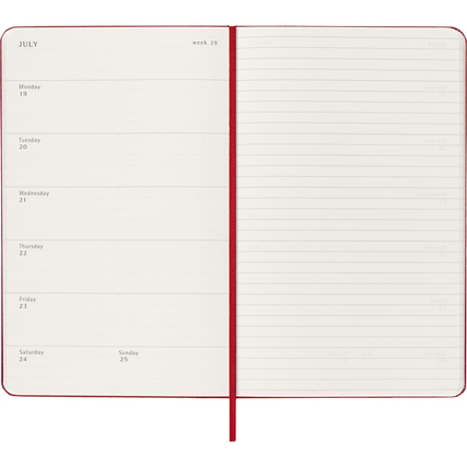 Moleskine® Buchkalender Juli 2026 - Dezember 2027 DIN A5 *Hardcover* rot Produktbild pa_produktabbildung_4 XL