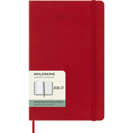 Moleskine® Buchkalender Juli 2026 - Dezember 2027 DIN A5 *Hardcover* rot Produktbild pa_produktabbildung_1 XL