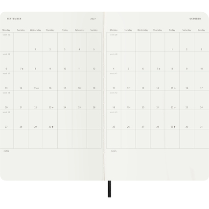Moleskine® Buchkalender Juli 2026 - Dezember 2027 DIN A5 Softcover schwarz Produktbild pa_produktabbildung_4 XL