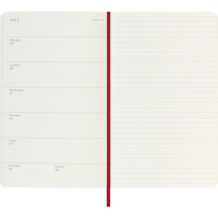 Moleskine® Buchkalender Juli 2026 - Dezember 2027 DIN A5 Softcover rot Produktbild pa_produktabbildung_4 XL