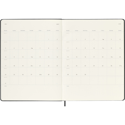 Moleskine® Buchkalender Juli 2026 - Dezember 2027 XL Hardcover Produktbild pa_produktabbildung_5 XL