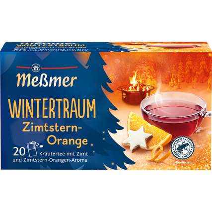 Meßmer Tee Wintertraum Zimtstern-Orange 20 Btl./Pack.
