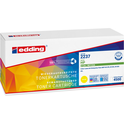 edding Toner kein Originalzubehör Kompatibel mit: HP 212A ISO/IEC 19798 ca. 4.500 Seiten gelb