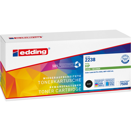 edding Toner kein Originalzubehör Kompatibel mit: HP 220X EDD-2238 ca. 7.500 Seiten schwarz