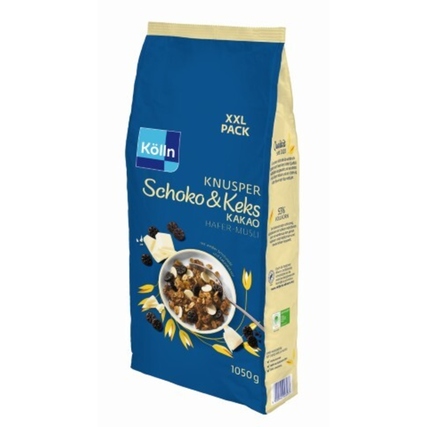 Kölln Müsli Schoko & Keks Kakao Hafer 1.050 g/Pack.