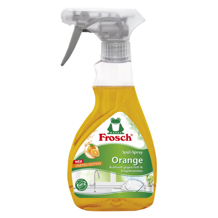 Frosch Geschirrspülmittel Orange frei von Mikroplastik pH-Wert: 9,5 100 % Altplastik 0,3l