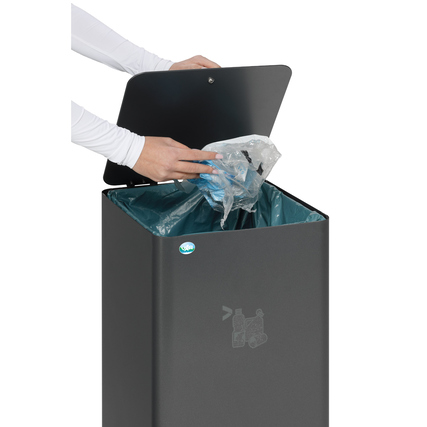 VAR Wertstoffsammelbehälter WSG QUADRO 79 eisenglimmer Produktbild pa_ohnedeko_2 XL