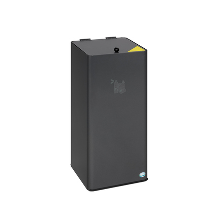 VAR Wertstoffsammelbehälter WSG QUADRO 79 rechteckig 32 x 72,5 x 32,5 cm (B x H x T) 70l ohne Griffrand Stahlblech, verzinkt eisenglimmer 1 Sortierfach